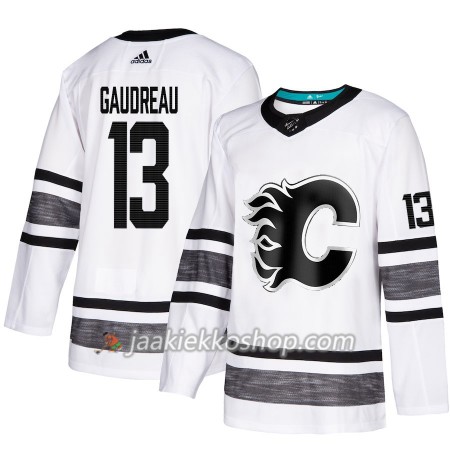 Miehille NHL Calgary Flames Pelipaita Johnny Gaudreau 13 Valkoinen 2019 All-Star Adidas Authentic